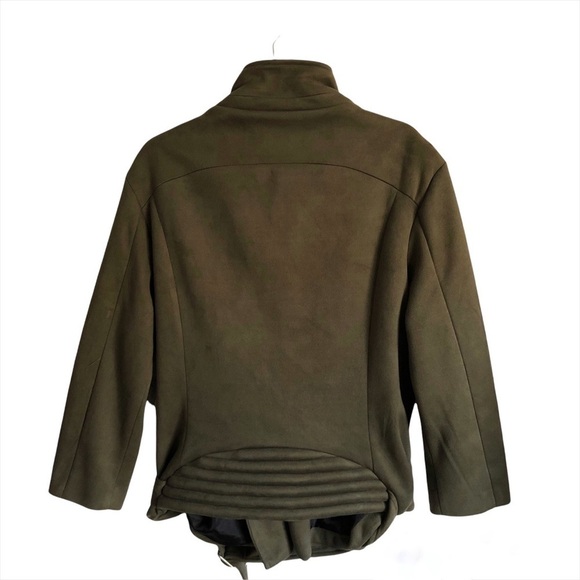 Sixth June Paris green faux suede moto jacket - Picture 5 of 6